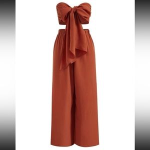Plus Front Tie Tube Top/ wide leg pants